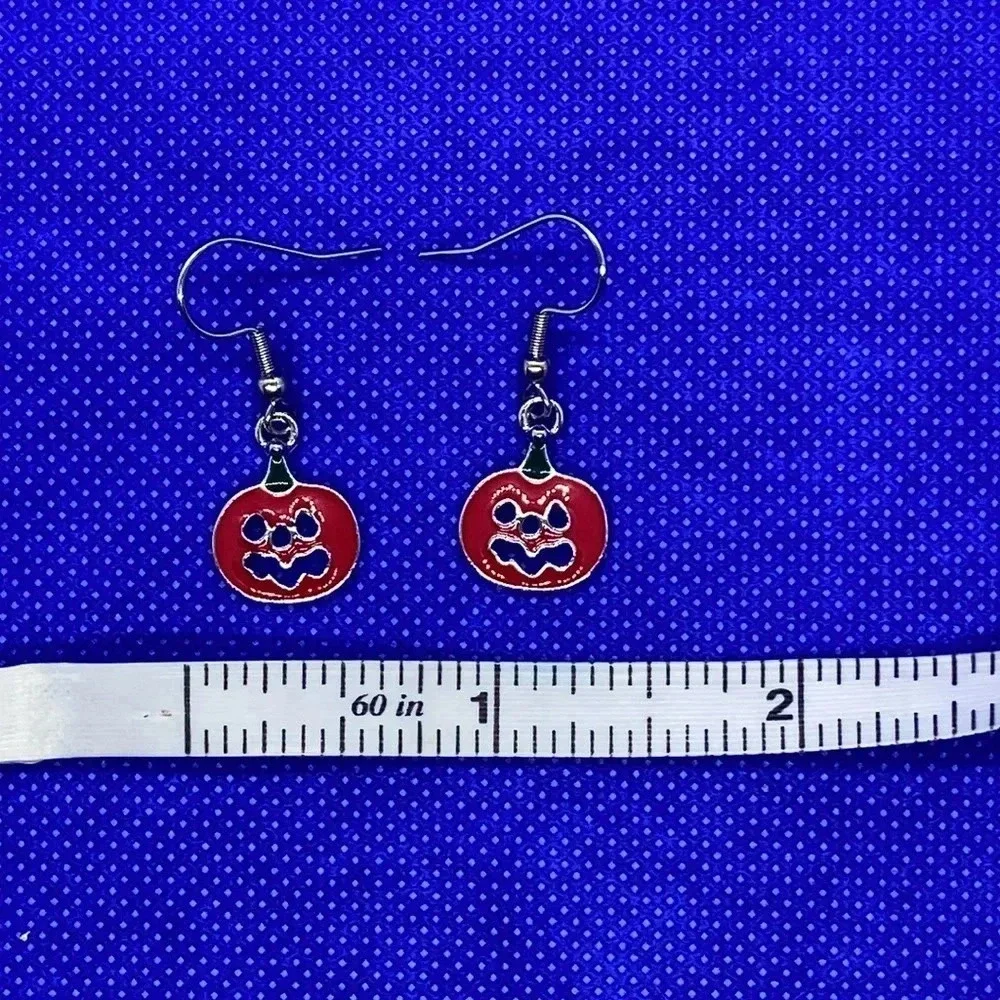 New pumpkin‎ earrings cute little pumpkin drop dangle earrings pumpkin